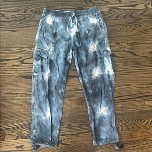 Sanctuary x Anthropologie tie dye cropped cargo pants